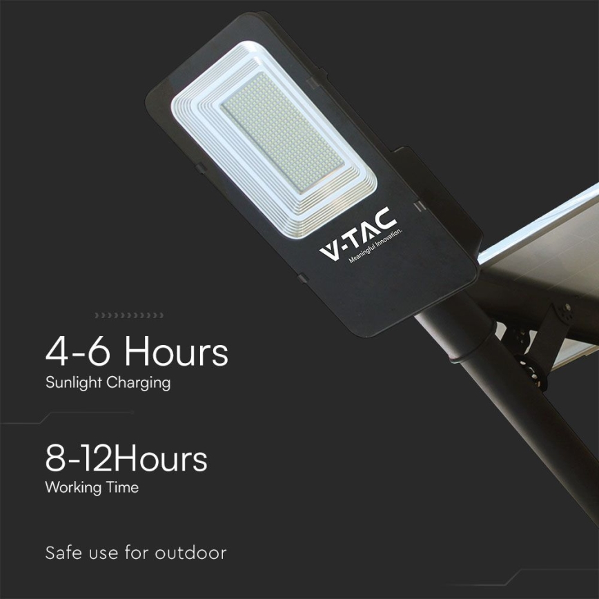 LED himmennettävä hybridi aurinkokatuvalaisin LED/50W/230V 6500K IP65 50000 mAh + kaukosäädin