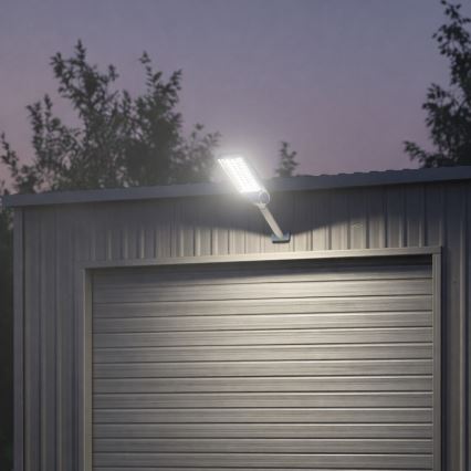 LED himmennettävä aurinkokäyttöinen katuvalaisin anturilla VENICE LED/100W/3,2V 6000 mAh IP65 musta + kauko-ohjain