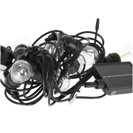 LED Himennettävä aurinkokäyttöinen koristevaloketju STARLIGHT NEO 20xE27/3,7V 2700K IP54 2400 mAh 21,5m + kaukosäädin