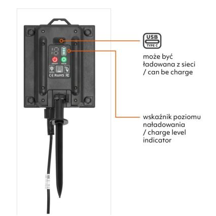 LED Himennettävä aurinkokäyttöinen koristevaloketju STARLIGHT NEO 20xE27/3,7V 2700K IP54 2400 mAh 21,5m + kaukosäädin