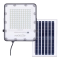 LED Himmennettävä aurinkokenno valonheitin LED/50W/3,2V 4500K IP65 musta + kauko-ohjaus