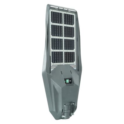 LED Himmennettävä aurinkokatuvalaisin liike- ja hämärätunnistimella KERS LED/300W/3,2V 6500K 8000 mAh IP65 harmaa + kauko-ohjaus