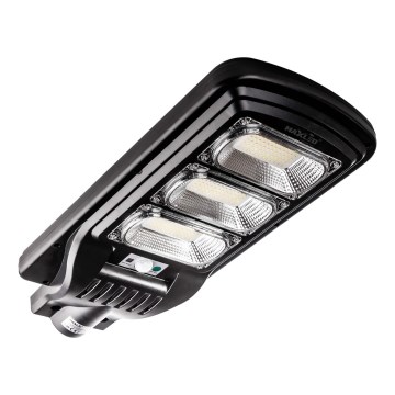 LED Himmennettävä aurinkokennoinen katulamppu anturilla LED/180W/6V 11000 mAh 6500K IP65 musta + kauko-ohjaus