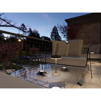 LED Himmennettävä aurinkokennolla ladattava pöytälamppu VIVIEN LED/3W/5V 2700K 1600 mAh IP54 musta