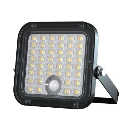 LED himmennettävä aurinkokennovalo anturilla LED/10W/3,7V 4000/6000K IP65 3600 mAh + kaukosäädin