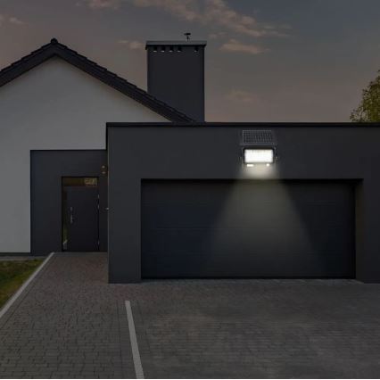 LED-himmennettävä aurinkovalonheitin anturilla LED/10W/3,7V 4000K IP65 7200 mAh + USB-portti
