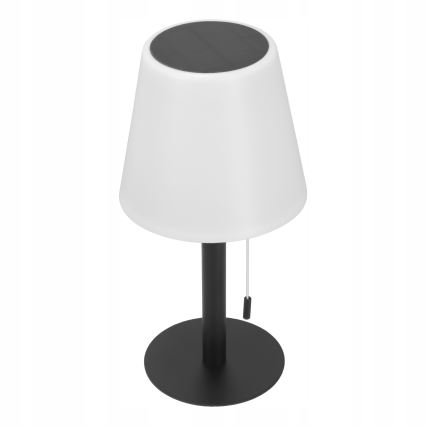 LED himmennettävä aurinkovalaisin LED/2W/5V USB 1200 mAh IP44 valkoinen/musta