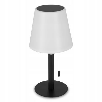 LED himmennettävä aurinkovalaisin LED/2W/5V USB 1200 mAh IP44 valkoinen/musta