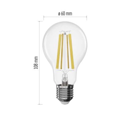 LED-himmennettävä filamenttilamppu A60 E27/11W/230V 4000K