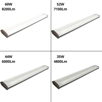 LED Himmennettävä fluoresoiva kevyt LED/35W/44W/52W/60W/230V 4000K 120 cm