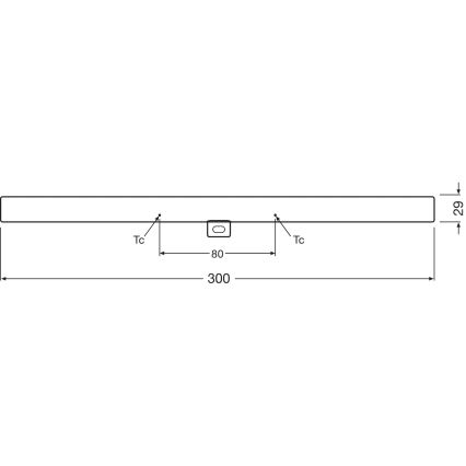 LED Himmennettävä fluoresoiva tuubi S14d/3W/230V 2700K 30 cm CRI 90 - Osram