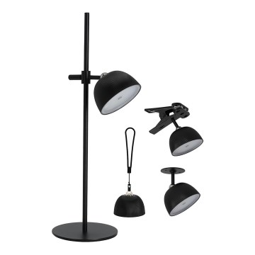 LED Himmennettävä ja ladattava pöytälamppu 4in1 LED/3,5W/5V 3000/4000/6500K IP54 1800 mAh musta