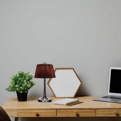 LED Himmennettävä ladattava kosketuspöytävalaisin LED/1,5W/5V 3000/4000/6000K 1800 mAh ruskea