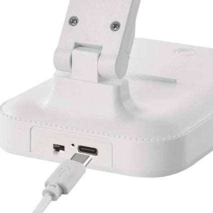 LED Himmennettävä ja ladattava pöytälamppu LED/5W/3,7V 3000K/4000K/6500K 800mAh valkoinen