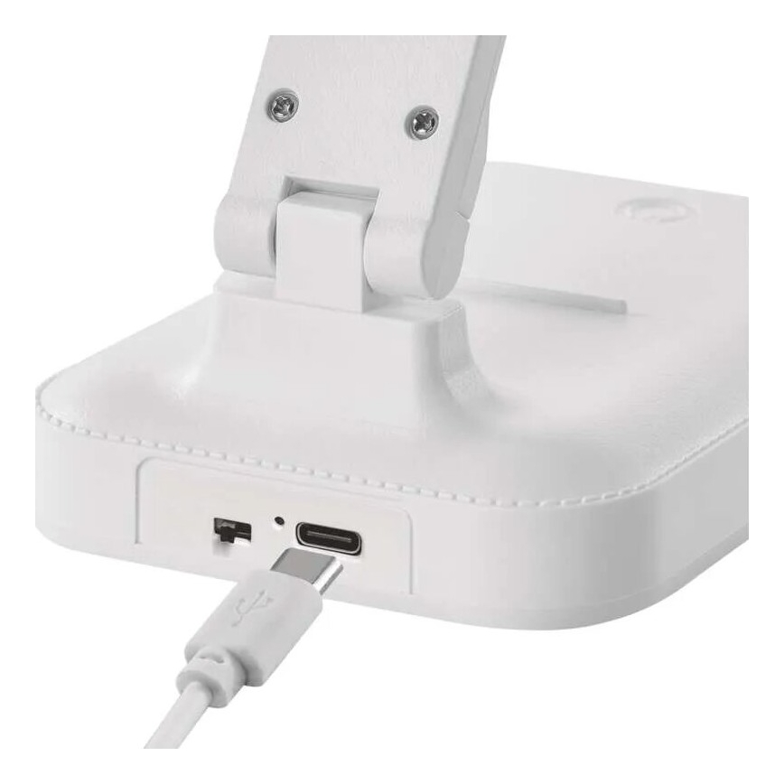 LED Himmennettävä ja ladattava pöytälamppu LED/5W/3,7V 3000K/4000K/6500K 800mAh valkoinen