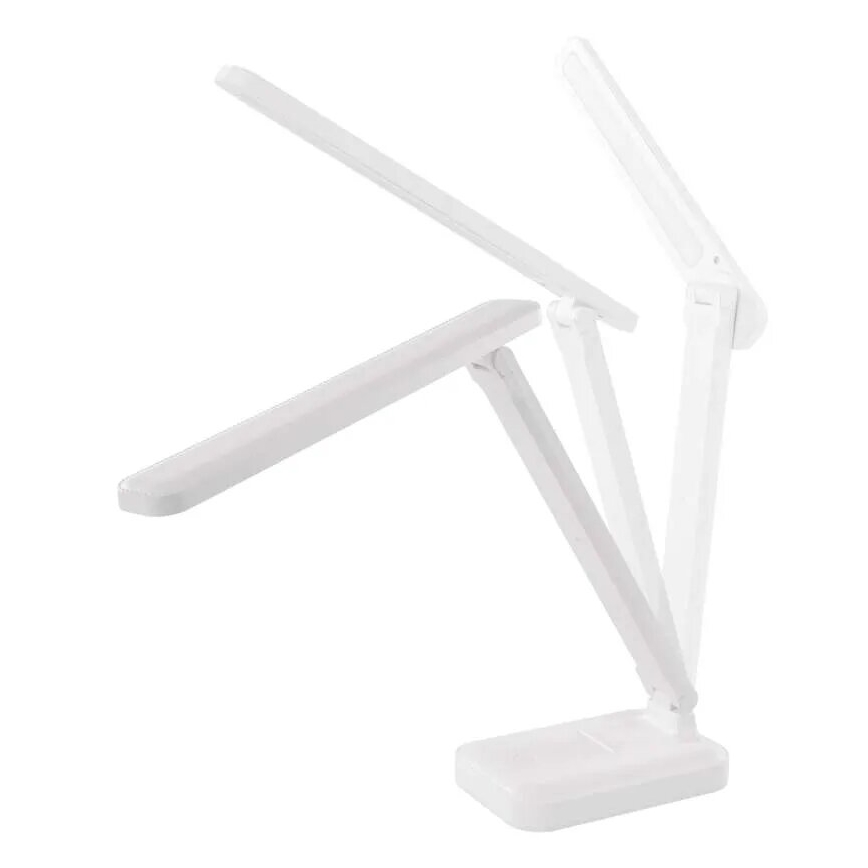 LED Himmennettävä ja ladattava pöytälamppu LED/5W/3,7V 3000K/4000K/6500K 800mAh valkoinen