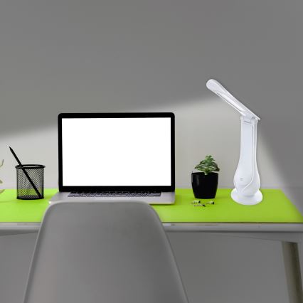 LED Himmennettävä ja ladattava pöytälamppu LILLY LED/4W/5V 1200 mAh valkoinen