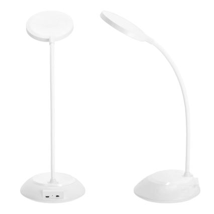 LED Himmennettävä ja ladattava pöytälamppu VISUA LED/5W/5V 3000-5000K 1200 mAh valkoinen