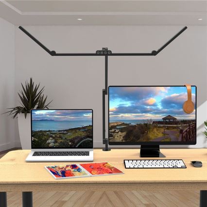 LED himmennettävä kosketusohjattu joustava pöytävalaisin POINTIQ LED/36W/230V 3000-6500K CRI 92 musta