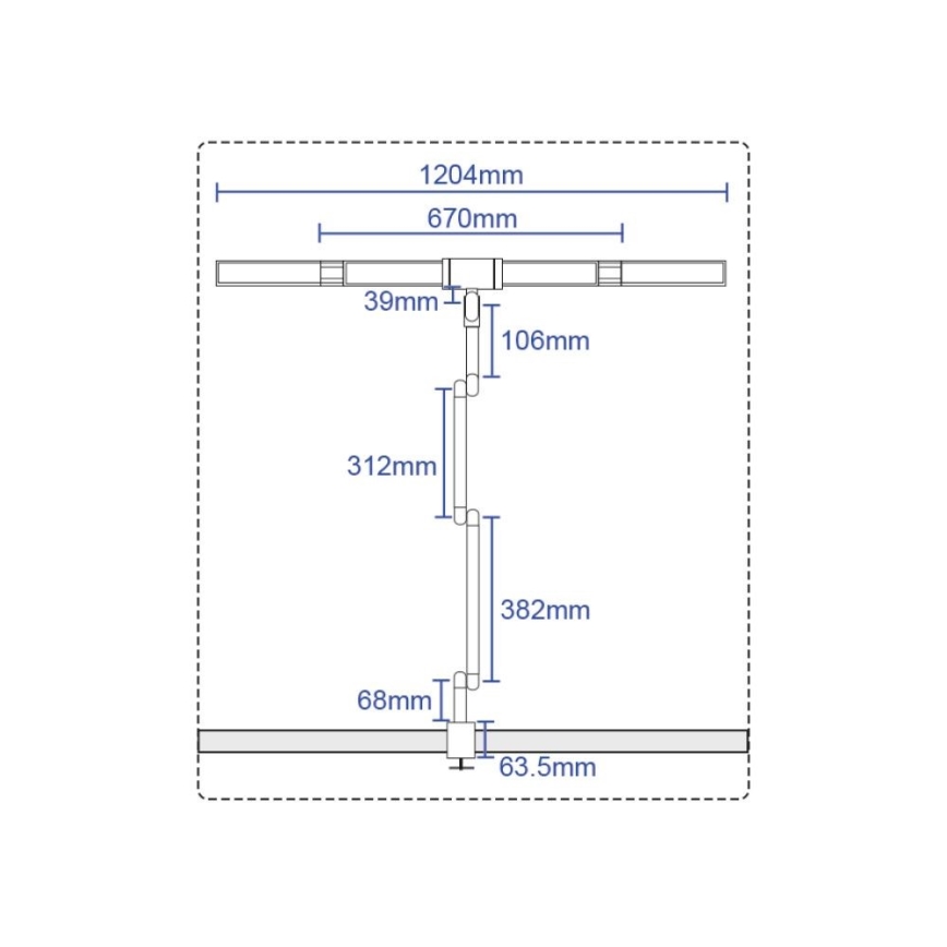 LED himmennettävä kosketusohjattu joustava pöytävalaisin POINTIQ LED/36W/230V 3000-6500K CRI 92 musta
