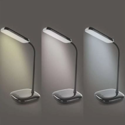 LED Himmennettävä joustava pöytävalaisin LED/12W/230V 3000K/4000K/6500K musta