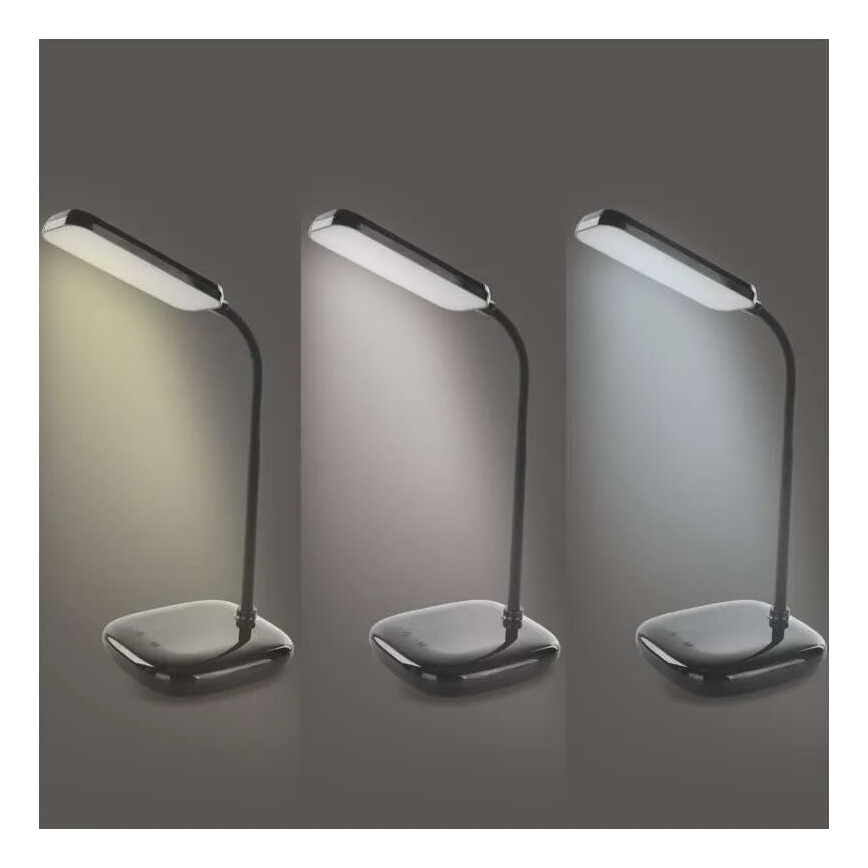 LED Himmennettävä joustava pöytävalaisin LED/12W/230V 3000K/4000K/6500K musta