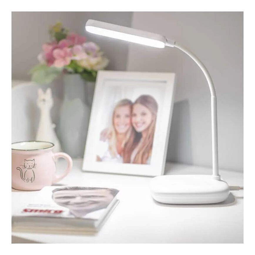 LED Himmennettävä joustava pöytävalaisin LED/12W/230V 3000K/4000K/6500K valkoinen
