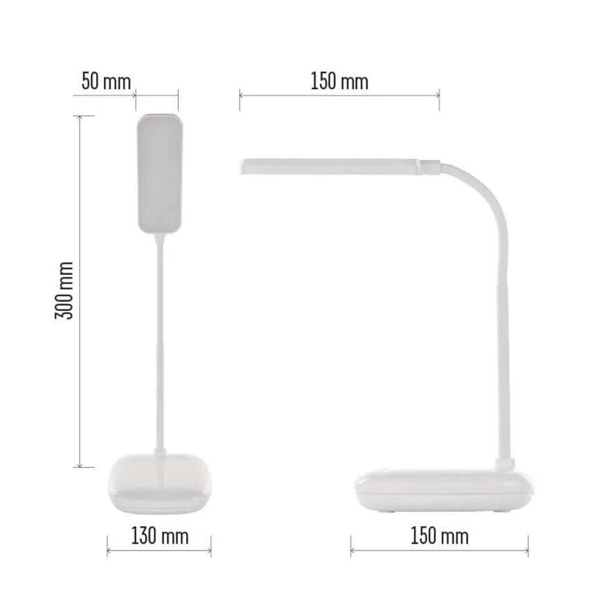 LED Himmennettävä joustava pöytävalaisin LED/12W/230V 3000K/4000K/6500K valkoinen