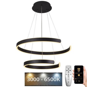 LED himmennettävä kattokruunu johdolla LED/120W/230V 3000-6500K halkaisija 60 cm + kaukosäädin