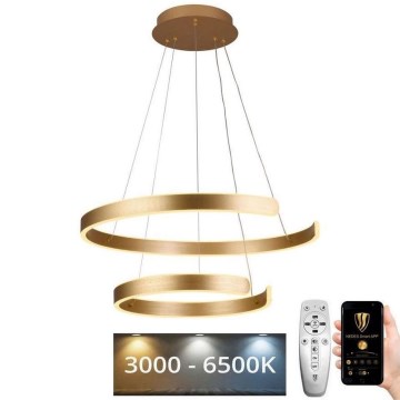 LED himmennettävä kattokruunu johdolla LED/120W/230V 3000-6500K halkaisija 60 cm + kaukosäädin