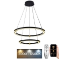 LED himmennettävä kattokruunu johdolla LED/130W/230V 3000-6500K halkaisija 60 cm + kaukosäädin