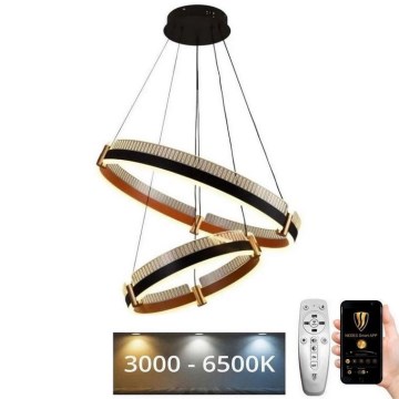 LED himmennettävä kattokruunu johdolla LED/140W/230V 3000-6500K halkaisija 60 cm + kaukosäädin