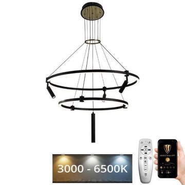 LED himmennettävä kattokruunu johdolla LED/140W/230V 3000-6500K + kaukosäädin