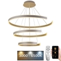 LED himmennettävä kattokruunu johdolla LED/220W/230V 3000-6500K halkaisija 80 cm + kaukosäädin