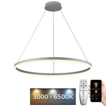 LED himmennettävä kattokruunu johdolla LED/55W/230V 3000-6500K halkaisija 80 cm + kaukosäädin