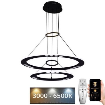 LED himmennettävä kattokruunu johdolla LED/65W/230V 3000-6500K + kaukosäädin