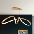 LED himmennettävä kattokruunu köydellä CIRCUS LED/36W/230V kulta