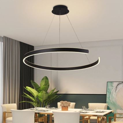 LED himmennettävä kattokruunu johdolla LED/100W/230V 3000-6500K halkaisija 80 cm + kaukosäädin