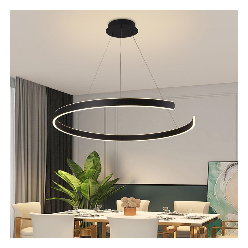 LED himmennettävä kattokruunu johdolla LED/100W/230V 3000-6500K halkaisija 80 cm + kaukosäädin