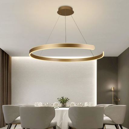 LED himmennettävä kattokruunu johdolla LED/100W/230V 3000-6500K halkaisija 80 cm + kaukosäädin