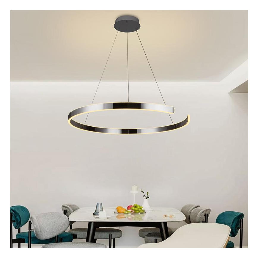 LED himmennettävä kattokruunu johdolla LED/100W/230V 3000-6500K halkaisija 80 cm + kaukosäädin