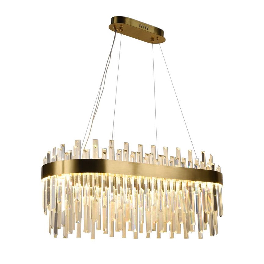 LED himmennettävä kristallikruunu johdolla LED/100W/230V 3000-6500K kulta + kaukosäädin