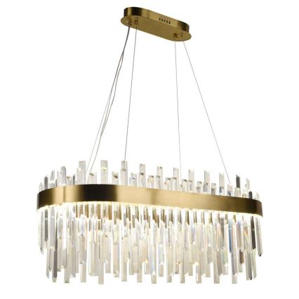 LED himmennettävä kristallikruunu johdolla LED/100W/230V 3000-6500K kulta + kaukosäädin