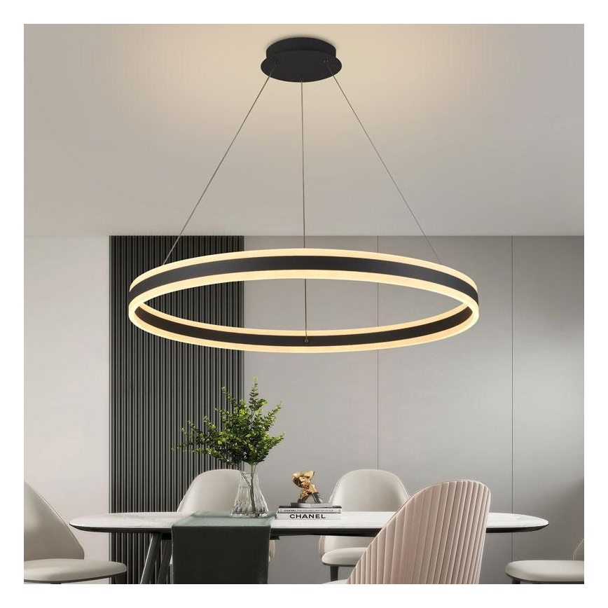 LED himmennettävä kattokruunu johdolla LED/110W/230V 3000-6500K halkaisija 80 cm + kaukosäädin