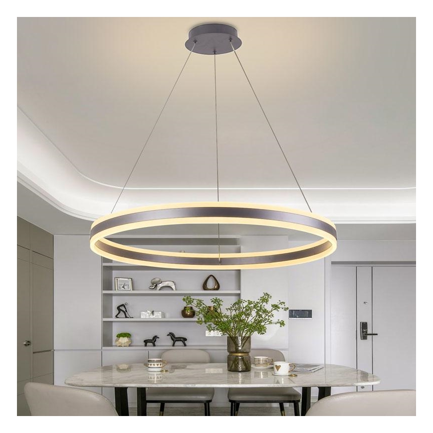 LED himmennettävä kattokruunu johdolla LED/110W/230V 3000-6500K halkaisija 80 cm + kaukosäädin