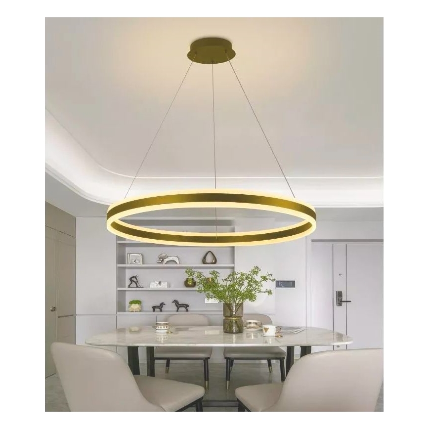 LED himmennettävä kattokruunu johdolla LED/110W/230V 3000-6500K halkaisija 80 cm + kaukosäädin