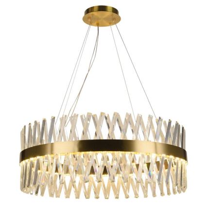 LED himmennettävä kristallikruunu johdolla LED/110W/230V 3000-6500K kulta + kaukosäädin