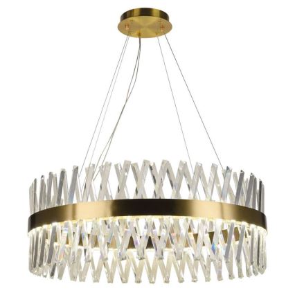 LED himmennettävä kristallikruunu johdolla LED/110W/230V 3000-6500K kulta + kaukosäädin