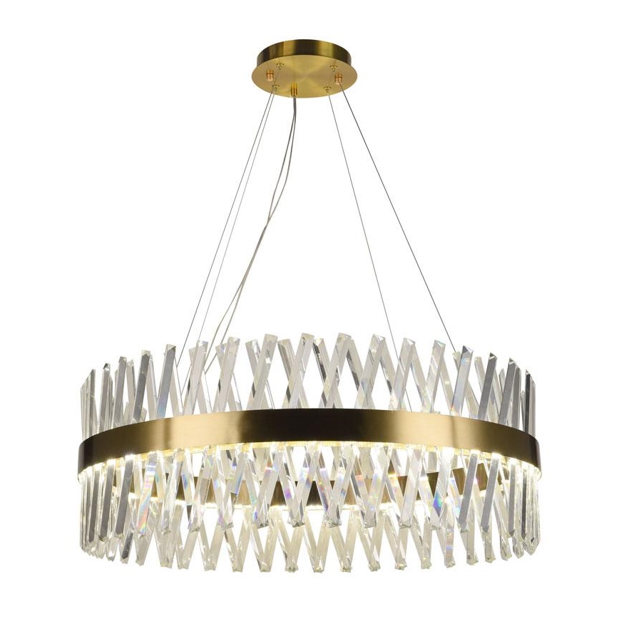 LED himmennettävä kristallikruunu johdolla LED/110W/230V 3000-6500K kulta + kaukosäädin