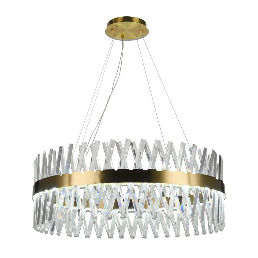 LED himmennettävä kristallikruunu johdolla LED/110W/230V 3000-6500K kulta + kaukosäädin